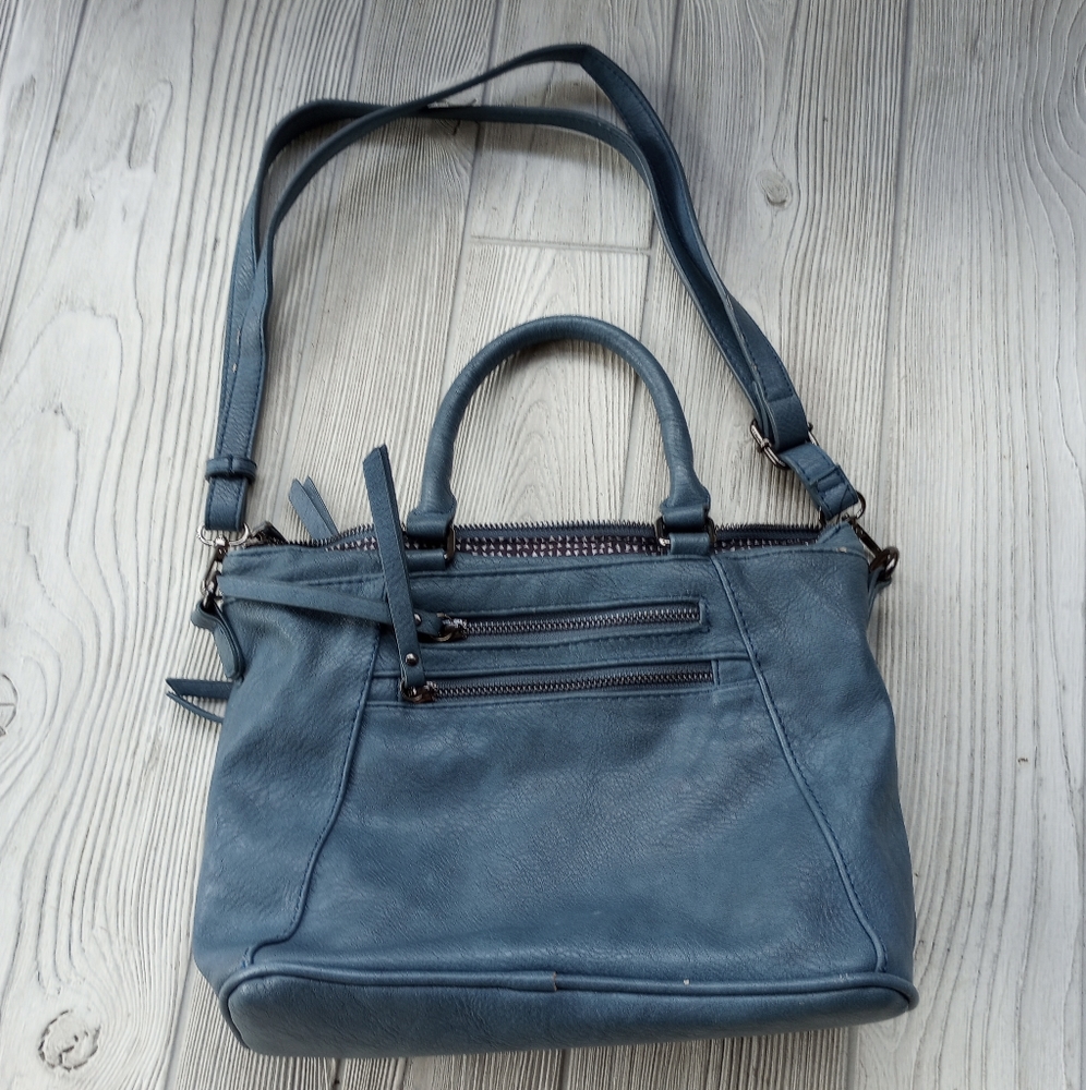 Madison West Teal Faux Leather Shoulder Bag Handbag Adjustable strap